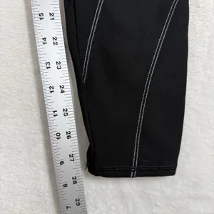 Alo Yoga Womens Black Moto High-Waist Contrast Stitch Leggings Small RN87370 thumbnail 5