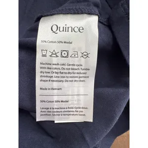 Quince Navy Blue Cotton Modal Scoop Neck T-Shirt Womens XS Basic Minimalist Tee thumbnail 4