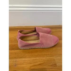 Talbots Pink Suede Leather Cap Toe Espadrille‎ Flats Slip On Shoes Women's 0.5 thumbnail 2