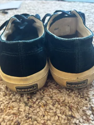 Superga Dark Green Velvet Sneakers thumbnail 3