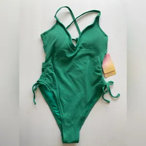 Stoney Clover Lane Textured Cheeky High‎ Leg One Piece Swimsuit Size S thumbnail 7