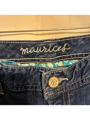 Maurices Women's Bootcut Jeans Mid Rise Dark Wash Stretch Blue Denim Size 13/14 thumbnail 5