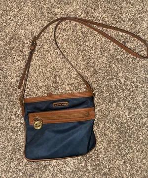 Crossbody Michael Kors Purse Navy Blue thumbnail 1