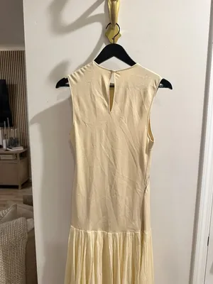 GEISHA DESIGNS Anthropologie Drop Waist Embroidered Maxi Dress in Light Yellow thumbnail 8
