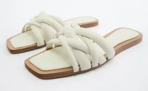 Zara White Sandals Modern Minimalist Design thumbnail 1