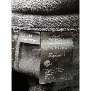 MONKi womens black high rise‎ jean shorts sz 28 thumbnail 4