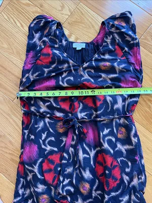 Velvet by Graham & Spencer Mini Dress silk blend with graphic Floral Print thumbnail 6