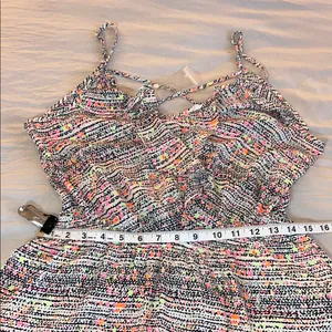 Lush Pink and‎ Gray Ruffled Wrap Sundress thumbnail 5