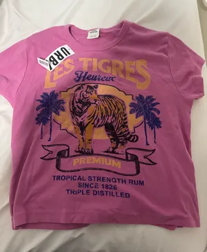 Urban Outfitters OU Pink Les Tigres Baby T-Shirt thumbnail 1
