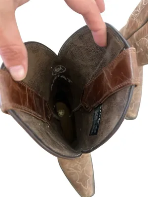 Ariat Women's Snip Toe Cowboy Boots - Distressed Brown Leather - Size 6B‎ thumbnail 9