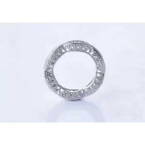 NEW 1 Ct Pretty Pave Simulated‎ Diamond Eternity Wedding Band Ring, Size 10 thumbnail 8