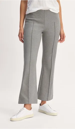 Everlane NWT Mid Heather Gray The Dream Kick Flare Ponte Pants Size Medium thumbnail 1