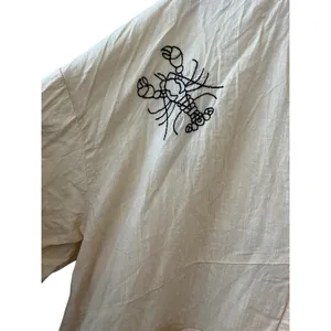 Anthropologie‎ Nautical Embroidered Maxi Dress Cream Seahorse Starfish Small thumbnail 16