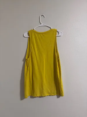 Madewell Yellow V-Neck Pocket Tank thumbnail 3