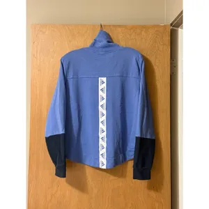 Adidas Cowl Neck Colorblock Pullover Sweatshirt‎ Blue Navy Women's XL thumbnail 2