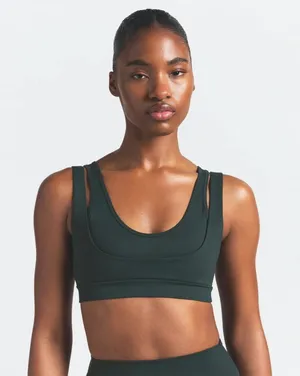 Nike Skims Matte Double Strap Scoop Bra Dark Teal Size Medium thumbnail 1