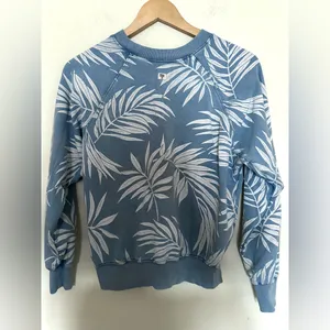 Billabong Blue‎ Tropical Pattern Women’s Sweater Sz Medium Sweatshirt thumbnail 2