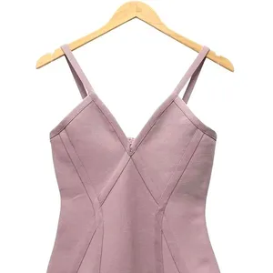 ASOS NWT The Girlcode Bandage V Neck Bodycon Midi Dress Lilac Mauve Women’s Size 6 thumbnail 3