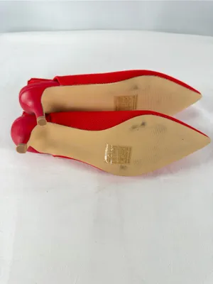 French Connection Viva Slingback Kitten Heel in Red Size 6.5 thumbnail 8