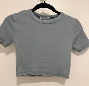New, Zara ribbed blue top size small thumbnail 1