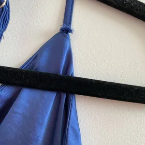 Princess Polly Navy Janson Playsuit Satin Ruffle Romper Size 6 **FLAWS** thumbnail 13