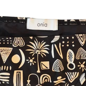 Onia Black & White Geo Tribal Print One‎ Shoulder Bikini Set Stylish Swimsuit XS thumbnail 3