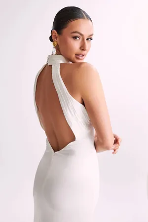 Meshk Claire satin dress thumbnail 3