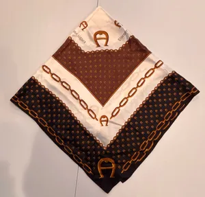 VINTAGE: Etienne Aigner | classic, square silk scarf thumbnail 10