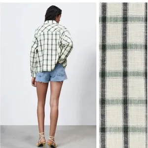 NWT Zara Plaid Overshirt Jacket Green Cream Relax Fit Bloggers Fav S thumbnail 5