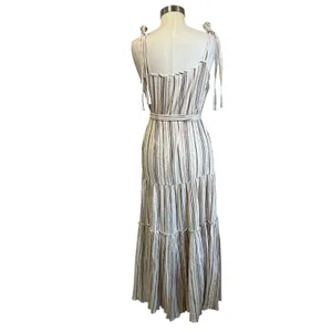 Veronica Beard‎ Michi Metallic Stripe Maxi Dress Elegant Occasion Size Large thumbnail 3