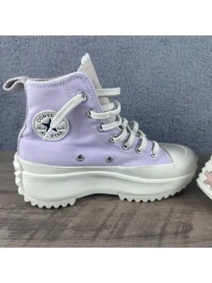 Converse Run Star Hike Womens 5 Lavender Pink Colorblock Platform Sneakers A0158 thumbnail 7