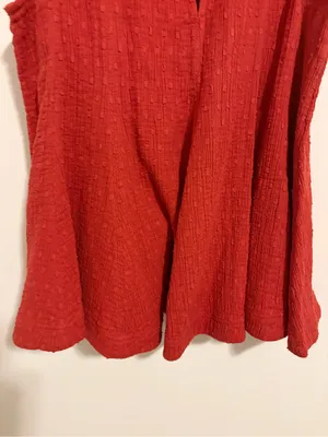 NWT Free People Red/Orange Textured Mini Dress size Medium thumbnail 8