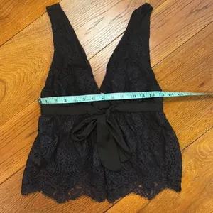 Free People Black Chante Lace Tank Top Size XS thumbnail 7