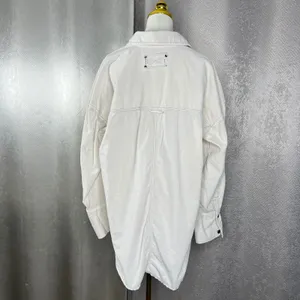 We The Free Free People Cream Corduroy Button Down Shirt Shacket Womens M OB1533 thumbnail 6