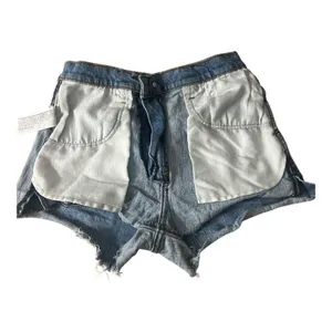 Abercrombie & Fitch The Mom Shorts High Rise Blue Denim Size 27/4 Cotton Slit thumbnail 7