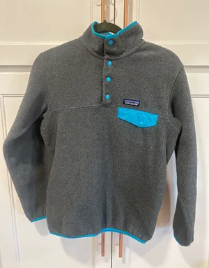 Patagonia synchilla Gray Fleece Snap-T Pullover Jacket Women's XS winter ski thumbnail 1
