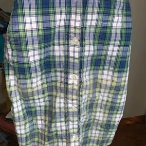 American Eagle green braid ombré faded 2 button down shirt thumbnail 5