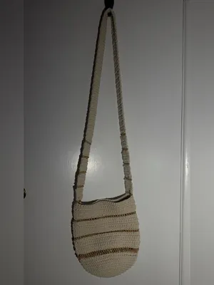 Free People NWOT Cream and Brown Crochet Shoulder Crossbody Bag thumbnail 6