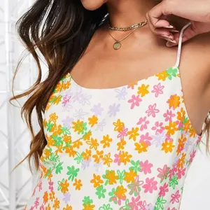 Asos- White Base w/Floral Print Mini Slip Dress thumbnail 3