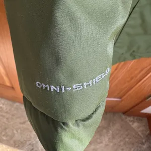 Columbia women’s 2X Omni Shield Coat Parka Ski Jacket Green Hooded Cinch waist thumbnail 8