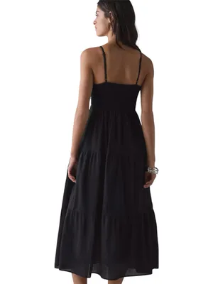 Urban Outfitters Black Cotton Maxi Dress Size Large thumbnail 4