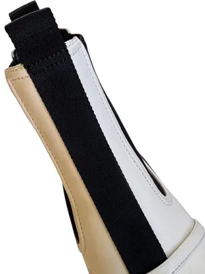 Tory Burch Leather Chelsea Lug Sole Ankle Boots Ivory Black Size 8.5 Retail $428 thumbnail 8