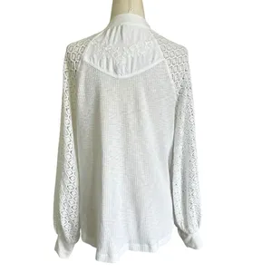 Free People White Embroidered Sweater Women Size Small | 8-18 thumbnail 2