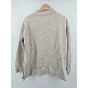 Haven Well Within Sweatshirt Womens Medium Oatmeal Funnel‎ Neck Side Zip Fleece thumbnail 3
