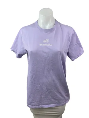 Its Heey Purple Lilac Don't Hate Meditate Short Sleeve T Shirt Tee Top Size S thumbnail 1