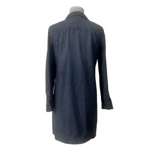 J.Crew Women's Blue Denim Chambray Shirt Dress Roll Tab Sleeve Size Small Preppy thumbnail 4