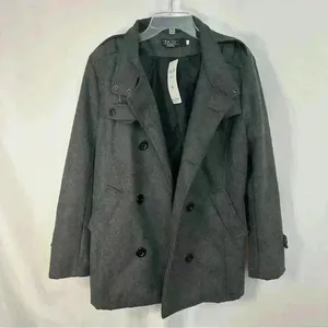 NWT‎ Coat Jacket Button Up Front Pockets Snap Button Collar Womens Size XL Gray thumbnail 5