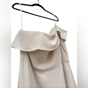 Hayley Paige Occasions One Shoulder Bridesmaid Gown Cashmere Size 22 NWT Maxi thumbnail 8
