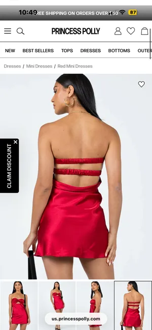 Shellie Mini Dress Red  thumbnail 2