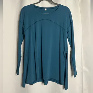 Lululemon Hit Unwind Long Sleeve Shirt in Tomic Teal 4 thumbnail 4